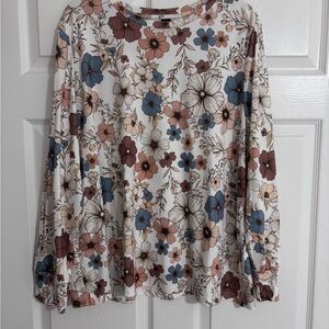 Floral Long Sleeve Women's Top